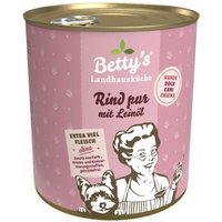 Betty's Landhausküche Rind pur mit Leinöl 6 x 800g für Hund von Betty's Landhausküche