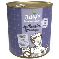Betty's Landhausküche mit Rentier & Kartoffel 6 x 800g für Hund von Betty's Landhausküche