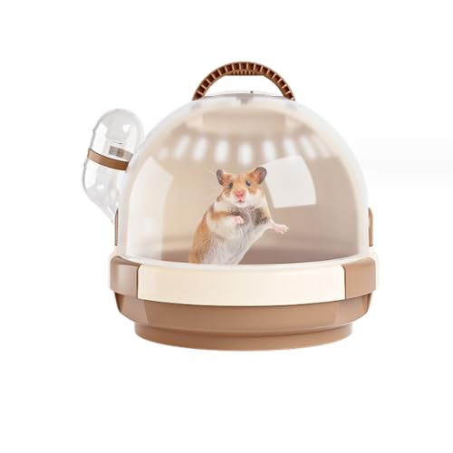 Beue Kleiner Hamsterkäfig, geeignet für kleine Hamster, Wüstenrennmäuse, Kaninchen und andere Kleintiere, tragbares Hamstermobil für den Ausflug, 17 * 17 * 16cm,D von Beue