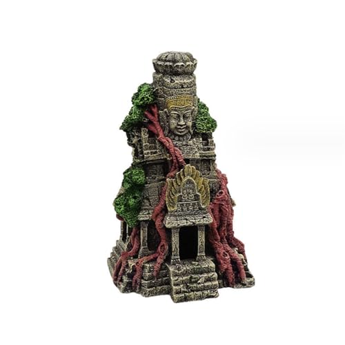 Vintage Buddha Skulptur für Aquarium Reptilien Tank Harz dekorative Ornament für amphibische Reptilien Haustiere und Fische Verstecke Lebensräume und Zucht Nester von Beue