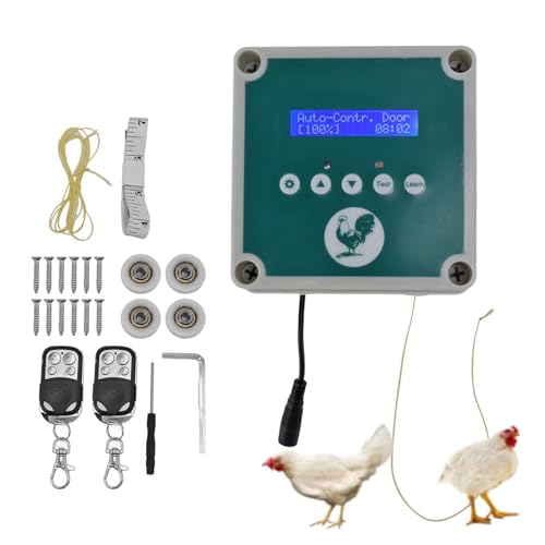 Automatischer Hühner -Coop -Türöffner, IP44 Electric Auto Chicken Coop -Tür Licht Erkennungs -Hühnertür -Controller für Bauernhof von Beufee