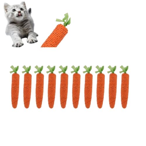 Beufee 10-teiliges Katzenspielzeug, Katzen-Puzzle-Spielzeug, Karotte, Katzenspielzeug, interaktives Katzenspielzeug, Katzen-Kauspielzeug, Katzenminze, niedliches, bissfestes Papierseil, Beufee 10-teiliges Katzenspielzeug, Katzen-Puzzle-Spielzeug, Karotte, Katzenspielzeug, interaktives Katzenspielzeug, Katzen-Kauspielzeug, Katzenminze, niedliches, bissfestes Papierseil, von Beufee