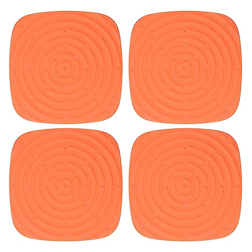 Beufee 4pcs Hühnernestmatte, Wiederverwendbare waschbare Hühnernistpolster zum Legen von Eier zum Legen von Eiern (Orange) von Beufee