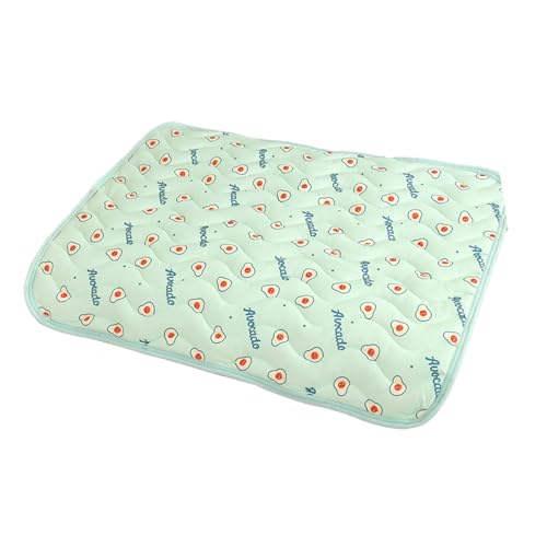 Beufee Gedrucktes Muster Haustierkühlmatte, Sommerhundkühlmatte waschbarer Eisseide selbstkühle Padsofa Schlafdeckel Stoff Decke für Katzen Hunde (S) von Beufee