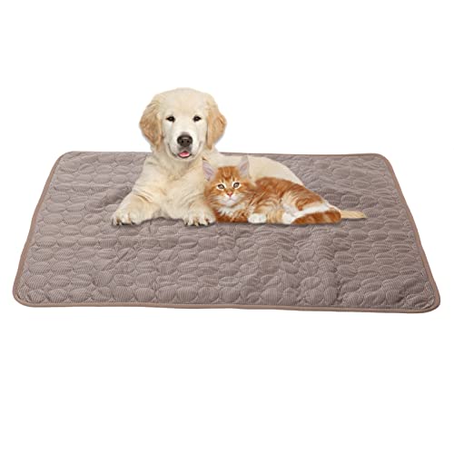 Beufee Hundekühl Matte, Haustierkühlkissen selbstkühles Pad für Katzen Haustier Ice Matte atmungsable tragbare Hunde Katzen Ice Seide für Zuhause (S) von Beufee
