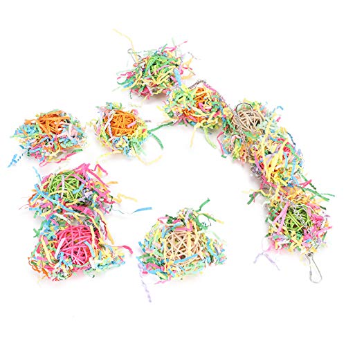 Beufee Vogelspielzeug, Papageien Sepak Takraw Spielzeug Kauen Hängendes Spielzeug Papageien Spielendes Spielzeug Vogel Geschreddertes Papier Vogelkäfig Zubehör für Vögel Beufee Vogelspielzeug, Papageien Sepak Takraw Spielzeug Kauen Hängendes Spielzeug Papageien Spielendes Spielzeug Vogel Geschreddertes Papier Vogelkäfig Zubehör für Vögel von Beufee