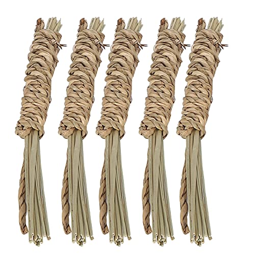 Haustierspielzeug, 5 Stück, Seegras-Kauspielzeug, Beißspielzeug, kleine Kaninchen, Hamster, spielende Kaustäbchen, Heimtierbedarf, Zubehör für kleine Tiere (Small aquatic grass rope chewing stick) Haustierspielzeug, 5 Stück, Seegras-Kauspielzeug, Beißspielzeug, kleine Kaninchen, Hamster, spielende Kaustäbchen, Heimtierbedarf, Zubehör für kleine Tiere (Small aquatic grass rope chewing stick) von Beufee