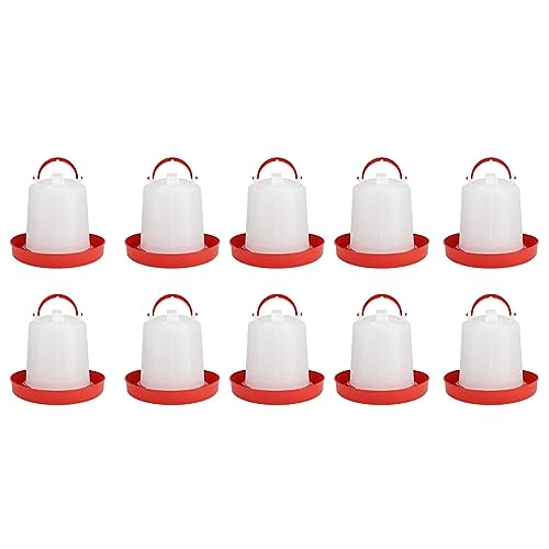 Hühnerfutter- und Tränke-Set, 10 Stück, Geflügeltränke, Hühnertränke, automatischer Hühnerfutterspender, hängender Geflügelfutterspender, geeignet für Hühnergeflügel Hühnerfutter- und Tränke-Set, 10 Stück, Geflügeltränke, Hühnertränke, automatischer Hühnerfutterspender, hängender Geflügelfutterspender, geeignet für Hühnergeflügel von Beufee