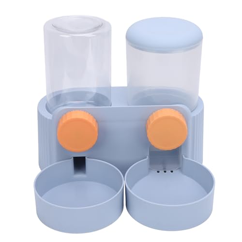 Hundefutter und Wasserspender, hängende Käfig automatisch kleine Haustiernahrung Schüssel Wasserflasche Self -Fütterung und Wasserer für Hundekatzen gesetzt (Blue) von Beufee