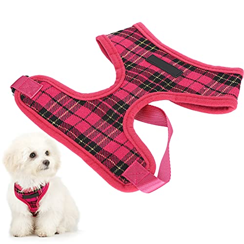 Hundegeschirr, Weiche, Atmungsaktive Netz-Hundeweste, Verstellbares Hundewestengeschirr, Welpengeschirr, Hundegeschirre Für Kleine Mittelgroße Hunde(XL-Rosa) von Beufee