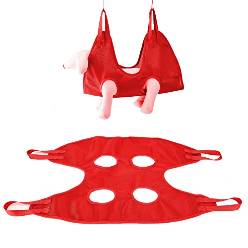 Hundepflege-Hängematte, Hundetragetuch zum Nagelschneiden, Hundehalter zum Nagelschneiden, Haustierpflege-Hängematte, Hundenagel-Hängematte zum Baden (L 110 X 80 X 38cm (43.3in L X 31.5in W X 14.96in) von Beufee