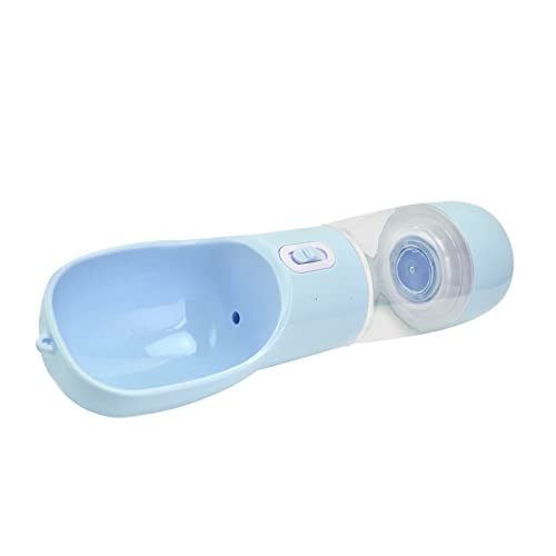 Hundwasserflasche, 2 in 1 tragbare Hunde Wasserspender mit Trinkfuttertier -Futterflasche Anti -Leckage für das Wanderwanderungen (Blau) von Beufee