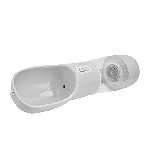 Hundwasserflasche, 2 in 1 tragbare Hunde Wasserspender mit Trinkfuttertier -Futterflasche Anti -Leckage für das Wanderwanderungen (Grau) von Beufee