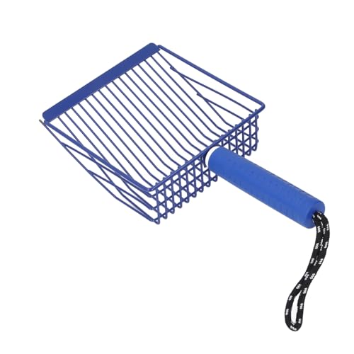 Katzenstrauder -Schaufel mit abnehmbarem Griff, schneller Filtrationskitty -Metallschaufel Sifter Schaufel Schachtelschale für Katzenstreubox -Reinigung (Blau) von Beufee