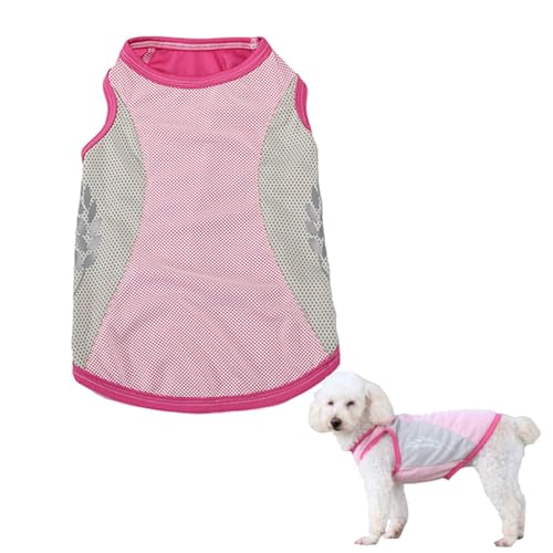Kühlung Hundeweste, Kühlhemd für Hunde Sommer Reflektierende Polyester -Mantel -Tanktop für kleines mittelgroßes Haustier (L) von Beufee