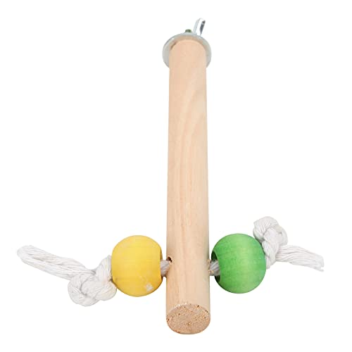 Vogel Barsch Stand, Pfoten Schleif Stab Barsch Vogelkäfig Barsch Mit Farbigen Perlen Und Baumwoll Seil Papageien Kau Stations Stock Spielzeug(1.5 * 14CM) von Beufee