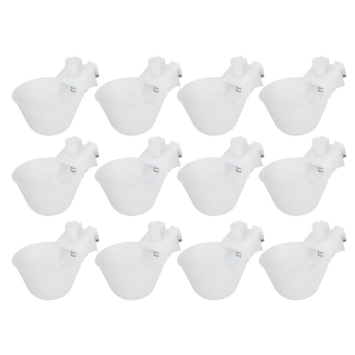 Vogelfutterspender, 12 Stück, Wasserbecher, automatischer Trinkbecher zum Aufhängen, Geflügeltränke, Käfig, Vogelfütterungsausrüstung für Käfige Vogelfutterspender, 12 Stück, Wasserbecher, automatischer Trinkbecher zum Aufhängen, Geflügeltränke, Käfig, Vogelfütterungsausrüstung für Käfige von Beufee