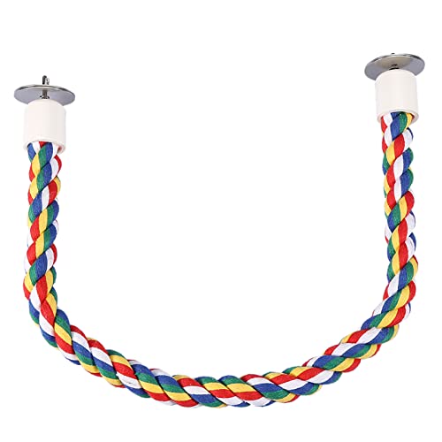 Vogelseil-Sitzstangen, buntes Baumwoll-Papageienspielzeug, Schaukel-Vogel-Kauspielzeug, Papageienkäfig-Spielzeug für Seil-Bungee-Vogelspielzeug Vogelseil-Sitzstangen, buntes Baumwoll-Papageienspielzeug, Schaukel-Vogel-Kauspielzeug, Papageienkäfig-Spielzeug für Seil-Bungee-Vogelspielzeug von Beufee