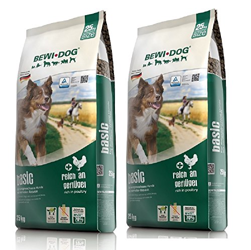 2 x 25 kg Bewi Dog Basic Sparpaket für ausgewachsene Hunde mit normaler Aktivität von Bewi Dog