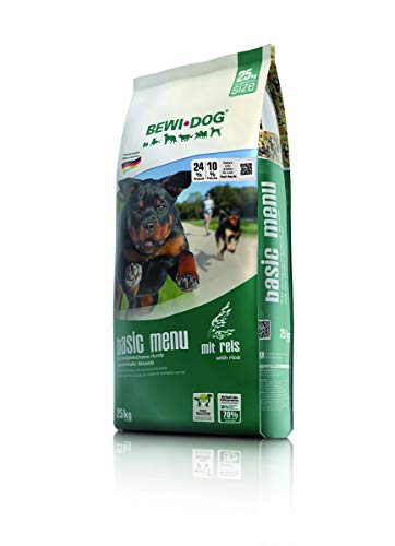 BEWI DOG Basic Menue [25 kg] Hundefutter | Trockenfutter für normal aktive Hunde | ohne Weizen & Soja | für erwachsene Hunde aller Rassen von Bewi Dog