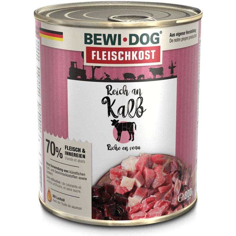 BEWI DOG fleischkost reich an Kalb - 800 g (3,24 € pro 1 kg) von Bewi Dog