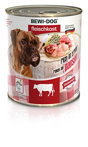 Bewi Dog Fleischkost 6 x 800g reich an Rinderpansen von Bewi Dog