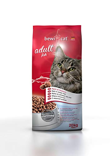 bewi cat Adult Fish [20 kg] Katzenfutter | Für ausgewachsene Katzen ab dem 1. Jahr | reich an Fisch | für kastrierte Katzen geeignet von Bewi Dog