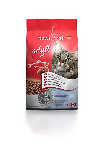 bewi cat Adult Fish [5 kg] Katzenfutter | Für ausgewachsene Katzen ab dem 1. Jahr | reich an Fisch | für kastrierte Katzen geeignet von Bewi Dog