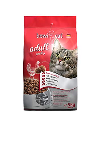 bewi cat Adult Poultry [5 kg] Katzenfutter | Für ausgewachsene Katzen ab dem 1. Jahr | reich an Geflügel | für kastrierte Katzen geeignet von Bewi Dog