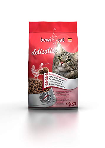 bewi cat Delicaties [5 kg] Katzenfutter | Für ausgewachsene Katzen ab dem 1. Jahr | mit Geflügel & Reis | für kastrierte Katzen geeignet von Bewi Dog