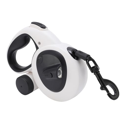Auto Versenkbare Hunde Leine mit Bremse & LED-Licht, 5m Nylon-Reflektierende Leine mit Weichem Griff, 300LB Wasserfeste Haustier Leine für Große Hunde (75x173cm/29,5x68.1in) von Bewinner