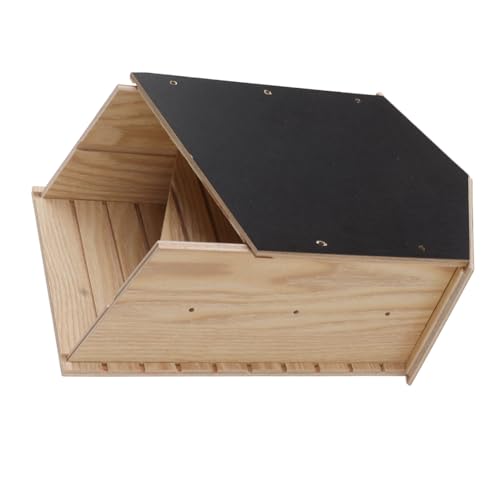 Bat House Kit, Wetterbeständiger Doppelkammer-Fledermauskasten-Unterstand, Wasserdichtes Fledermaushaus aus Verbundholz für den Innen- und Außenbereich von Bewinner