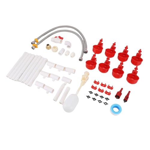 Bewinner Automatisches Hühnchenwasserersystem, DIY -Geflügelrohr -Wasserfutter -Set, Automatisches Waterer -Kit für Geflügelente Entengans Truthahnhase Bewinner Automatisches Hühnchenwasserersystem, DIY -Geflügelrohr -Wasserfutter -Set, Automatisches Waterer -Kit für Geflügelente Entengans Truthahnhase von Bewinner