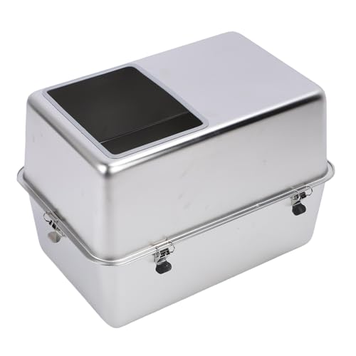 Bewinner Edelstahlkatze Katzentoilette mit Deckel, Geschlossene Metallstreupfanne für Große Katzen, Hochseitiges Anti -Splash -Design, Top -Eingang Easy Reinigungsschale, Beinhaltet Bewinner Edelstahlkatze Katzentoilette mit Deckel, Geschlossene Metallstreupfanne für Große Katzen, Hochseitiges Anti -Splash -Design, Top -Eingang Easy Reinigungsschale, Beinhaltet von Bewinner