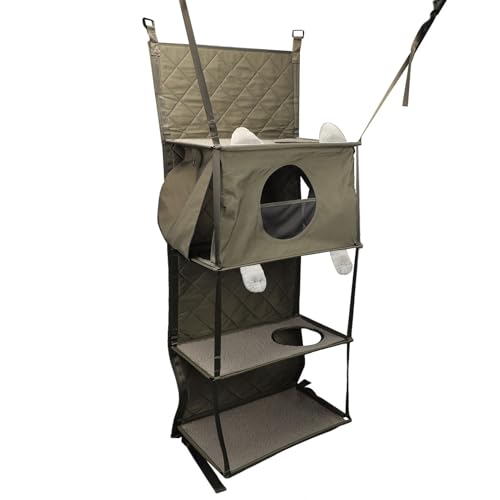 Bewinner Faltbares Katzenklettergerüst Tür- oder Wandmontage, multifunktionaler Katzenturm, Katzenhausbettmöbel mit abnehmbarem Kissen & Glockenspielzeug für Wohnungskatzen Bewinner Faltbares Katzenklettergerüst Tür- oder Wandmontage, multifunktionaler Katzenturm, Katzenhausbettmöbel mit abnehmbarem Kissen & Glockenspielzeug für Wohnungskatzen von Bewinner