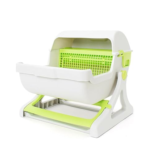 Bewinner Selbstreinigende Katzentoilette, Halbautomatisch, PP-Kunststoff, Einfache Montage, Kippeimer-Stil, Große Katzentoilette für Hauskatzen Bewinner Selbstreinigende Katzentoilette, Halbautomatisch, PP-Kunststoff, Einfache Montage, Kippeimer-Stil, Große Katzentoilette für Hauskatzen von Bewinner