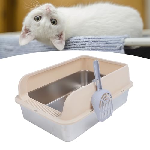 Edelstahl-Katzentoilette mit Deckel, Extra Große Katzentoilette, Metall-Katzentoilette mit Hohen Seiten, Nimmt Keine Gerüche auf, Verhindert Urinaustritt, Einfache Reinigung, (L Edelstahl-Katzentoilette mit Deckel, Extra Große Katzentoilette, Metall-Katzentoilette mit Hohen Seiten, Nimmt Keine Gerüche auf, Verhindert Urinaustritt, Einfache Reinigung, (L von Bewinner