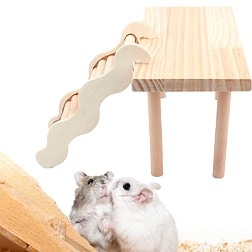 Bexdug 2 Pcs Hamster Step Kleintierspielzeug | Holz Hamster Leiterstufen Treppensteigen Spielzeug | Einfach zu montierendes Kleintier-Spielzeug-Set von Bexdug