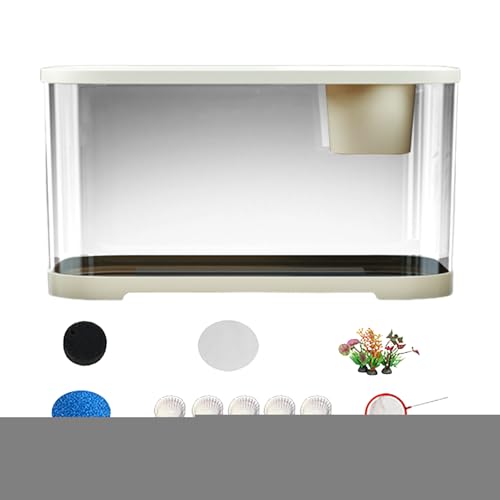 Bexdug Aquarium Tank | Kampffisch Aquarium - Komplettset Mit Zubehör Für Anfänger Erwachsene Guppys Quallen Kampffische Zimmer Schreibtisch Deko Bexdug Aquarium Tank | Kampffisch Aquarium - Komplettset Mit Zubehör Für Anfänger Erwachsene Guppys Quallen Kampffische Zimmer Schreibtisch Deko von Bexdug