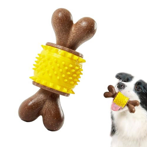 Bexdug Beißspielzeug für Welpen,Hundeknochenspielzeug, bissfest und langlebig | Robustes, mit Stäbchen gefülltes, befüllbares Hundespielzeug mit Leckerli-Spender, Hundeknochenspielzeug zum Apportieren von Bexdug
