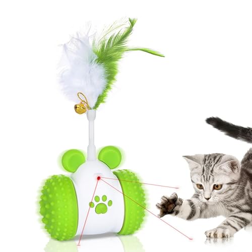 Bewegliches Katzenspielzeug, wiederaufladbares, lustiges intelligentes Katzenspiel, energieverbrauchendes Spiel, lustiges Kätzchen-Übungsspielzeug für Haustiertraining zu Hause von Bexdug