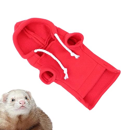 Bexdug Frettchenpullover, Kleintier-Hoodie - Meerschweinchen-Kleidung, Hasenkostüm | Häschen-Hamster-Kleidung, warmes, hautfreundliches Frettchen-Sweatshirt mit Kordelzug und Kapuze für Kaninchen von Bexdug