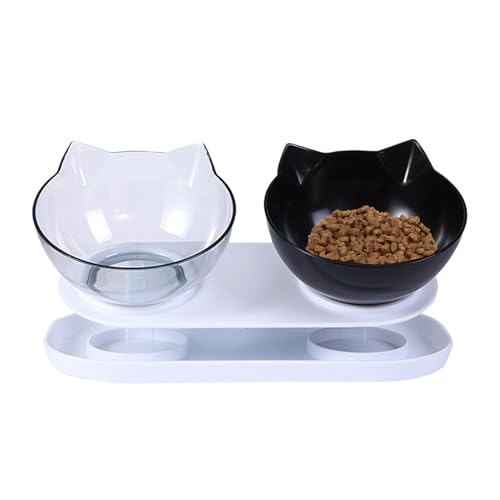 Bexdug Futternapf für Katzen, um 15 Grad geneigt, erhöhter Futterspender für Hunde, abnehmbarer Doppel-Katzen-Futterspender und Bewässerungs-Set für Indoor-Katzen Bexdug Futternapf für Katzen, um 15 Grad geneigt, erhöhter Futterspender für Hunde, abnehmbarer Doppel-Katzen-Futterspender und Bewässerungs-Set für Indoor-Katzen von Bexdug