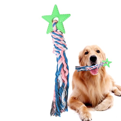 Bexdug Haustier-Seil-Spielzeug | Star Puppy Kauspielzeug | Tragbares Hunde-Kauspielzeug mit interaktivem Beißseil für Welpen, Hunde, kleine Katzen und Haustiere von Bexdug