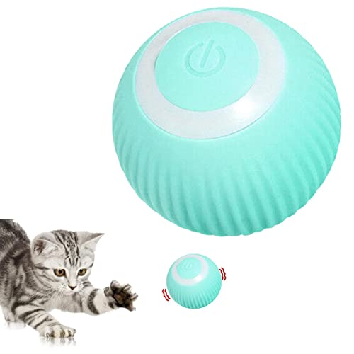 Bexdug Intelligenter rollender Ball, USB wiederaufladbarer Smart Wicked Ball, Bewegungsaktivierter automatischer Rollball, interaktives Katzenballspielzeug von Bexdug