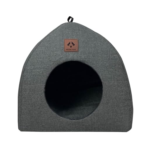 Bexdug Kätzchenbetten für Hauskatzen, Katzenbetthaus - 2-in-1-Hundehütte für kleine Hunde - Mit Tragegriff, halbgeschlossene Hundehütte, abnehmbar, waschbar, für Komfort zu jeder Jahreszeit Bexdug Kätzchenbetten für Hauskatzen, Katzenbetthaus - 2-in-1-Hundehütte für kleine Hunde - Mit Tragegriff, halbgeschlossene Hundehütte, abnehmbar, waschbar, für Komfort zu jeder Jahreszeit von Bexdug