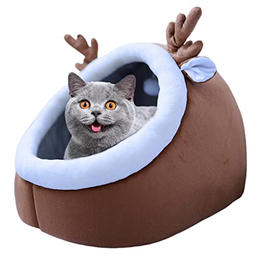 Bexdug Katzennest - Warmes Katzenberuhigungsbett - Superweiches, beruhigendes Winter-Sofabett für kleine Katzen und Hunde von Bexdug