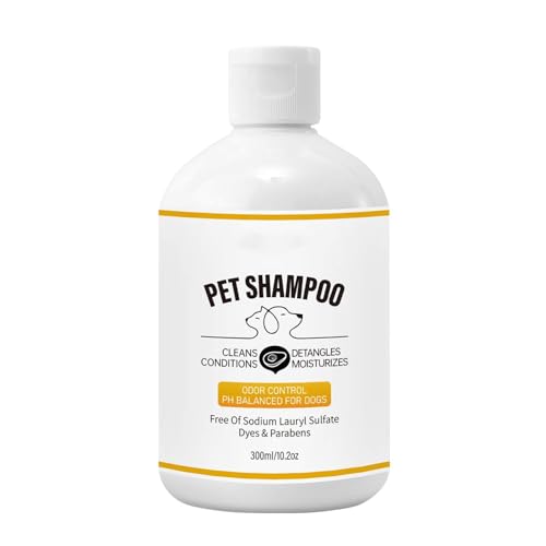 Bexdug Katzenshampoo gegen juckende Haut, Hundeshampoo,300 ml Reinigungs-Shampoo-Conditioner für Hunde und Katzen - Reinigendes Hundeshampoo für stinkende Hunde, Shampoo zur Geruchsbeseitigung beim von Bexdug