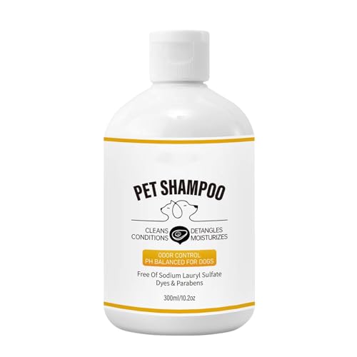 Bexdug Katzenshampoo gegen juckende Haut, Hundeshampoo,300 ml Reinigungs-Shampoo-Conditioner für Hunde und Katzen - Reinigendes Hundeshampoo für stinkende Hunde, Shampoo zur Geruchsbeseitigung beim Bexdug Katzenshampoo gegen juckende Haut, Hundeshampoo,300 ml Reinigungs-Shampoo-Conditioner für Hunde und Katzen - Reinigendes Hundeshampoo für stinkende Hunde, Shampoo zur Geruchsbeseitigung beim von Bexdug