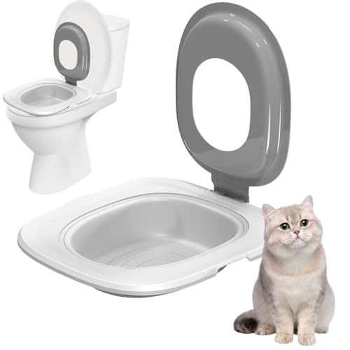 Bexdug Katzentoilettensitz, Toilettentoiletten-Trainer, hygienisches Haustierzubehör für die meisten Toiletten, wiederverwendbarer Haustier-Töpfchentrainer für Katzen Bexdug Katzentoilettensitz, Toilettentoiletten-Trainer, hygienisches Haustierzubehör für die meisten Toiletten, wiederverwendbarer Haustier-Töpfchentrainer für Katzen von Bexdug